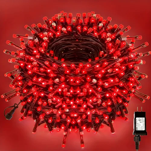 Miniatura 17 de Guirnalda de luces de Navidad para interiores y exteriores, luces para árbol de Navidad, con certificación UL, función de memoria con enchufe