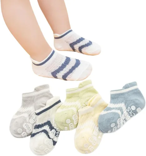 Miniatura 7 de Calcetines antideslizantes de algodón para bebés y niñas pequeñas