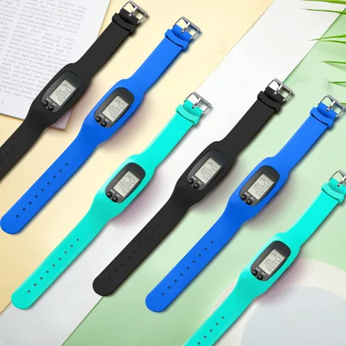 Miniatura 5 de Geyoga Pedometer for Walking Steps and Miles Pedometer Watch Silicone Steps Tracker Running Bracelet Ankle Step Counter for Calorie Burning and Step
