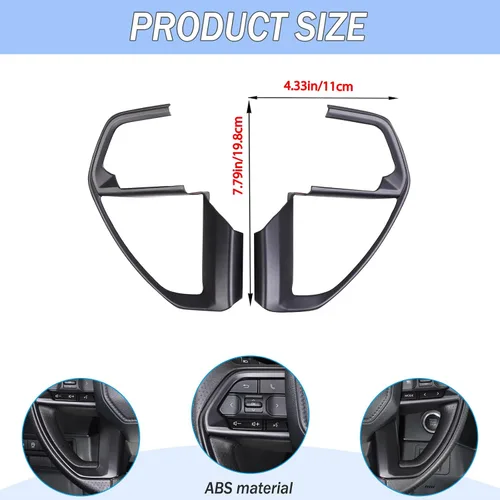 Miniatura 3 de Aunginsy Cubierta para panel de botón de dirección de consola central compatible con Toyota Tundra/Sequoia 2022-2026 Tacoma 2024+, panel de Negro