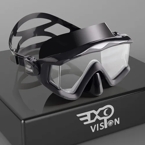 Máscara de buceo Pano 3 para adultos, máscara de esnórquel de vidrio templado, máscara de natación antivaho sin fugas, gafas de natación con Negro