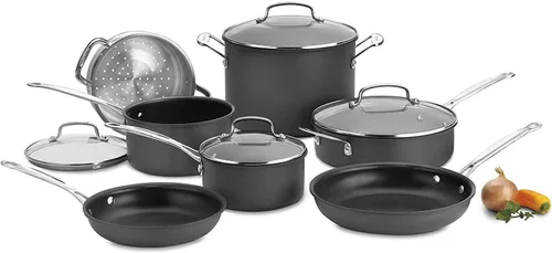 Miniatura 2 de Cuisinart Juego de 11 piezas de utensilios de cocina, Negro, Chef's Classic antiadherente con anodizado duro, 66-11