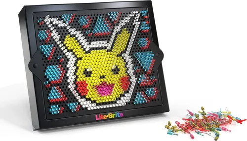 Miniatura 2 de Lite Brite Super Bright HD, Edición Pokémon – Pantalla creativa retro iluminada – Juego educativo para niños, mejora la creatividad, regalo