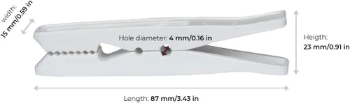 Miniatura 7 de Plasti-Flex Alfileres de ropa – Alfileres de ropa de plástico resistente – Pinzas para colgar ropa, secar, recortar – Clips de lavandería para secar