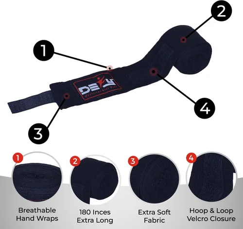 Miniatura 2 de DEFY Professional – Vendas elásticas profesionales para manos, de 180 pulgadas (457.2 cm), para boxeo, muay thai, MMA, para hombre y mujer - Par