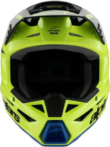 Miniatura 8 de Alpinestars SM3 Casco Deegan para jóvenes ECE06/DOT Amarillo Fluo/Negro/Azul Brillante