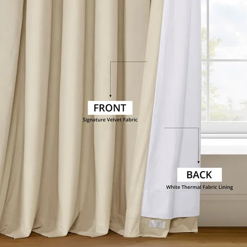 Miniatura 10 de Half Price Drapes VPCH-110602-84-GRBO cortinas oscurecedoras de ojales terciopelo