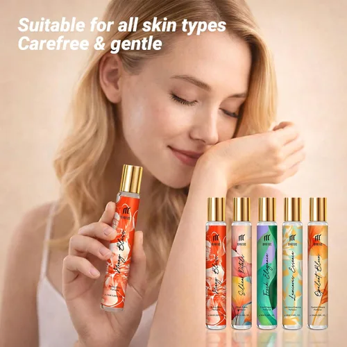 Miniatura 2 de Perfume enrollable para mujer, botella de vidrio oriental floral de 0.3 fl oz, perfume de viaje de larga duración para oficina, cita y uso diario