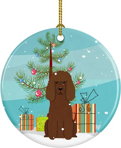Miniatura 15 de Caroline's Treasures Adorno de cerámica para árbol de Navidad, Laika Spitz de Siberia Occidental, decoración colgante para árbol de Navidad