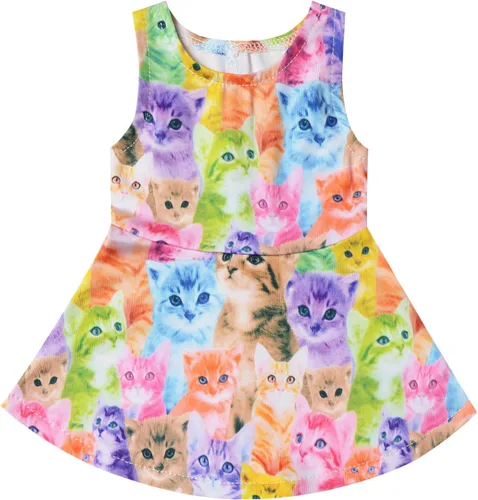 Miniatura 9 de Jxstar Vestidos de flores a juego para niñas y muñecas, sin mangas, verano, 18 pulgadas, ropa para muñecas