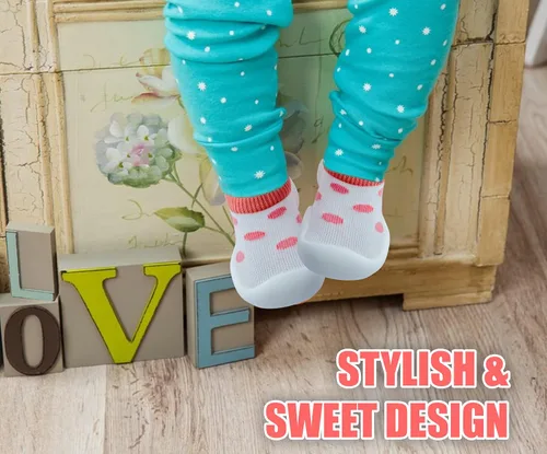Miniatura 5 de Baby Shoes Boys Girls First Walking Shoes Non Slip Soft Sole Sneakers Toddler Infant Babygirl Sock Shoes