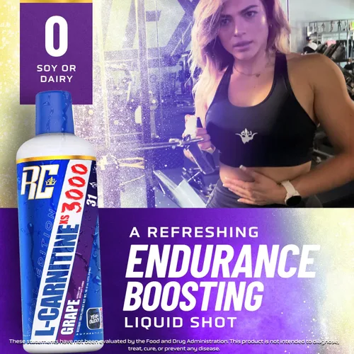 Miniatura 3 de Ronnie Coleman Signature Series L-Carnitine XS 3000 Líquido, metabolismo de aminoácidos y apoyo de fuerza muscular magra, sin estimulantes, sin