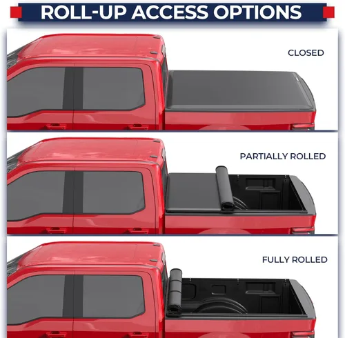 Miniatura 6 de MOSTPLUS - Cubierta de vinilo suave enrollable para caja corta para camioneta Ford F-150 2009-2020 en la parte superior (caja de 5.5 pies)