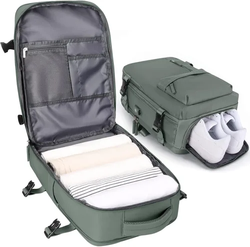 Miniatura 24 de VGCUB - Mochila grande para viaje, trabajo, negocios, mochila para laptop aprobada como equipaje de mano para vuelos, unisex, Negro -, Grande, Large