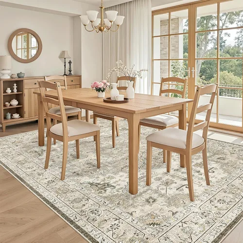 Miniatura 733 de Madane Tapete lavable de 2 x 10 pies para pasillo, cocina, recibidor, clásico, suave, antideslizante para interiores, casa de campo, baño, sala