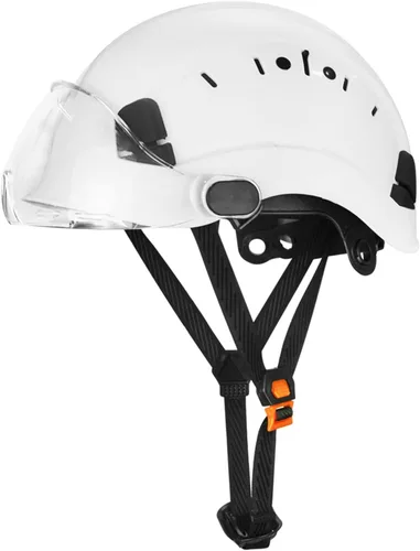 Miniatura 7 de Casco duro negro con calcomanías reflectantes ANSI Z89.1, aprobado por ANSI Z89.1, ajustable, 6 puntos, suspensiones, visera retráctil para Negro 01
