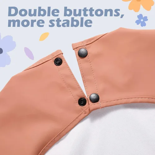 Miniatura 5 de JaGely Paquete de 4 baberos de manga larga para bebé, impermeables, de manga larga, babero para comer, babero de alimentación con receptor de Varios