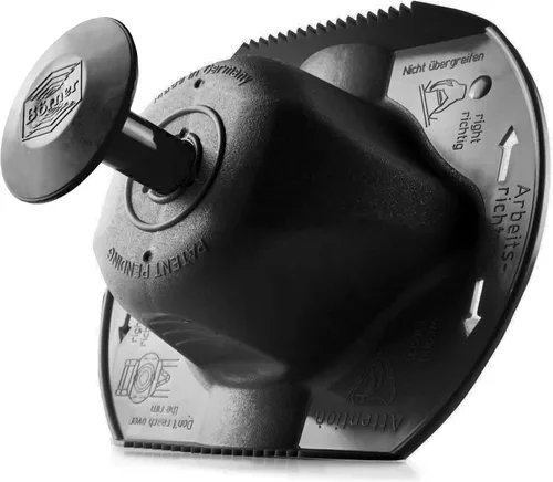 Börner Protector de seguridad (negro) • Protector de dedos para rebanadora/rallador de cocina • Soporte de frutas • Protector de mano para cortar y