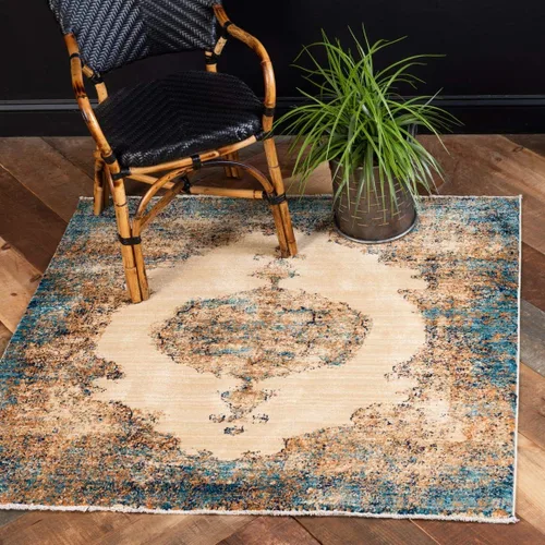 Miniatura 12 de Unique Loom Dorchester Collection - Alfombra rectangular de 4 pies 1 pulgada x 6 pies 1 pulgada, color beige y negro