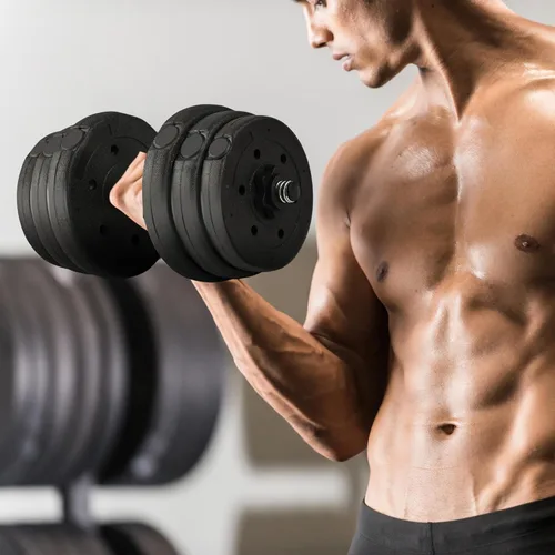Miniatura 3 de Yaheetech Juego de mancuernas ajustables, pesas para ejercicio y fitness, con 4 collares Spinlock para mujeres y hombres, gimnasio en casa