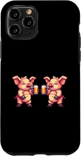 Miniatura 11 de iPhone 12 mini Pig Beer Party Team Comic Gamer Crew Case