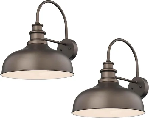 Bestshared Luz de granero para exteriores, enchufe E26, luces de pared para exteriores, resistente a la intemperie, iluminación exterior industrial,