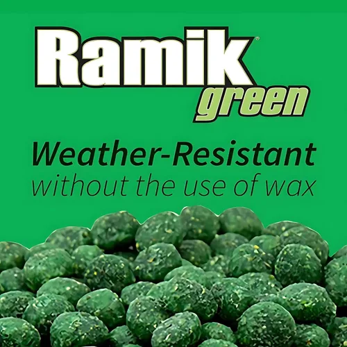 Miniatura 3 de Neogen Ramik Green con Sabor a Pescado - Pepitas de Rodenticida Resistentes a la Intemperie, bolsa de 4 libras (00615)