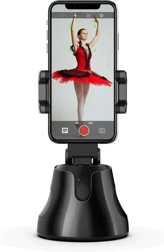 Robo 360 Rotation Smart AI cardán, soporte de seguimiento automático de cara y objetos, 360° manos libres, fotos y grabación de video en vivo para