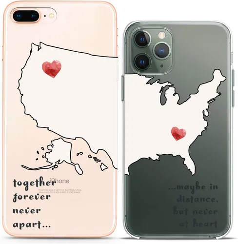 Miniatura 17 de Fundas a juego para parejas compatibles con iPhone 16 15 14 13 12 11 Pro Max Mini Xs X 6s 8 Plus 7+ Xr 10 SE 5 Game Player Relación Amigo Novio