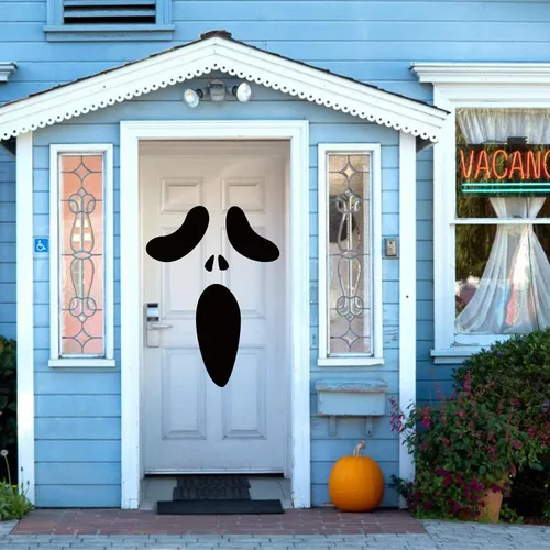 Miniatura 6 de KIMOBER Adhesivos de puerta de fantasma de Halloween, adhesivo de espectro para Halloween, decoración interior y exterior, decoración de fiesta
