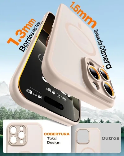 Miniatura 186 de TOCOL Funda para iPhone 11, compatible con Magsafe, protección completa de cámara, imanes integrados, protección contra caídas, funda translúcida