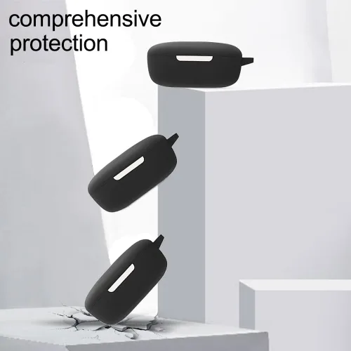 Miniatura 2 de Compatible con redmi Buds 4 Lite - Funda protectora a prueba de golpes, compatible con carga inalámbrica (negro-blanco)