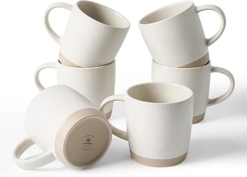 Miniatura 8 de famiware Juego de 4 tazas de café, juego de tazas de 13 onzas, juego de tazas de cerámica con asa para café, té, cacao, leche, serie Constellation