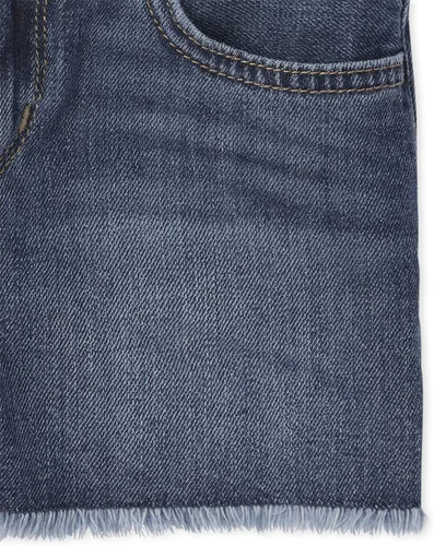 Miniatura 4 de The Children's Place Pantalones cortos de mezclilla con cinturón para niña