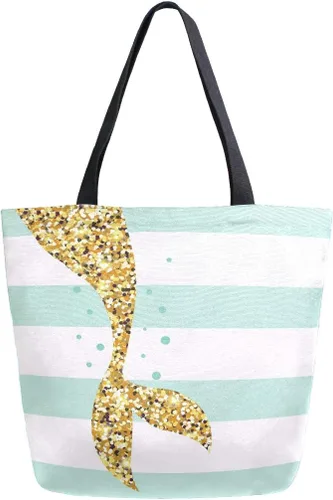 Miniatura 26 de Naanle Bolsa de lona de África grande para mujer, bolsa de hombro casual, bolsa de algodón para exteriores, reutilizable, multiusos, resistente
