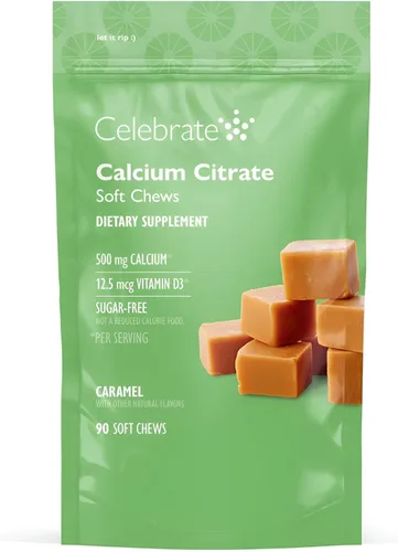 Miniatura 16 de Celebrate Vitamins Bariatric - Masticables suaves de citrato de calcio de 500 mg con 500 UI de vitamina D3 – Esencial para pacientes con bypass