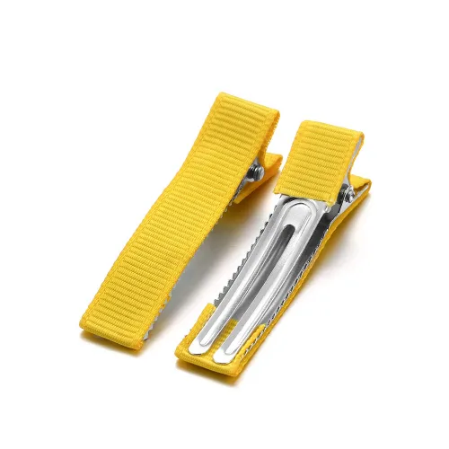 Miniatura 16 de 10 unids/lote plana de una sola punta de metal cocodrilo dientes clip de pelo pasadores color caramelo horquillas para bricolaje joyería base Negro