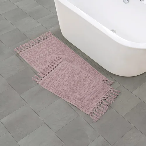 Miniatura 33 de French Connection Nellore Alfombras de Baño, Tapetes de Baño Tejidos y con Cuentas, Tapetes de Baño Duraderos y Gruesos para Baño y Alfombras