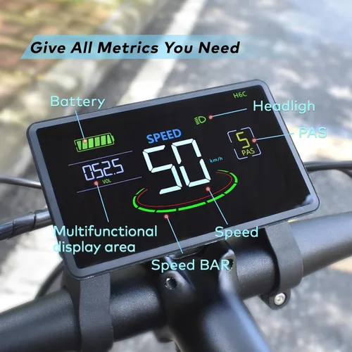 Miniatura 3 de Pantalla Ebike, protocolo UART No. 2, computadora de ciclismo colorida de 24 V-60 V con puerto de carga para dispositivos móviles, pantalla LCD