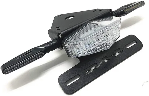 Miniatura 2 de Soporte de matrícula, eliminador de guardabarros, organizador trasero, luces LED de freno y señal de giro para Suzuki DRZ400 S/SM DR-Z (Transparente)
