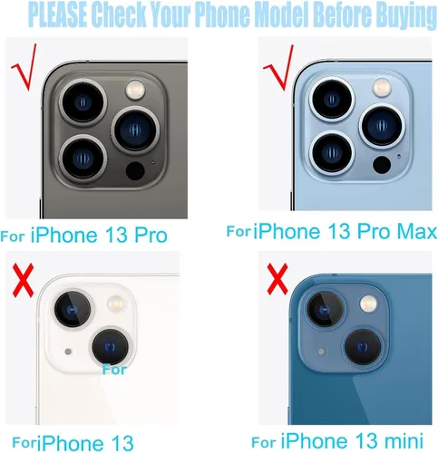 Miniatura 2 de Lente de cristal de la cámara trasera trasera 13 Pro/13 Pro Max compatible con iPhone 13 Pro / 13 Pro Max lente de cristal de la cámara trasera