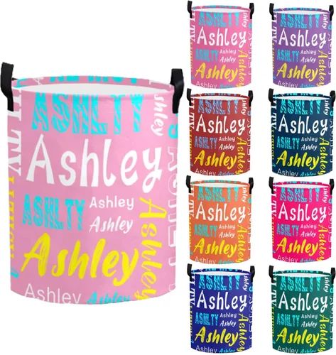 Miniatura 12 de Cesta de lavandería personalizada con nombre, cesta de lavandería plegable con asa para baño, sala de estar, dormitorio Color: 13