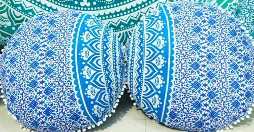 Miniatura 64 de CRAFT KALA Funda de cojín con diseño de mandala, funda de cojín para asiento, hippie, decorativo, bohemio, otomano, de algodón, indio, para sala