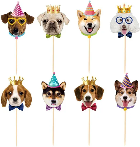 Miniatura 14 de TSJ Cartel de cumpleaños de perro, decoración de fiesta temática de perro, suministros de fiesta de cachorros para fiesta de cumpleaños, baby shower