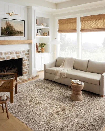 Loloi Sorrento Collection SOR-01 - Alfombra de pasillo Bark/Natural, 2'-7" x 10'-0" Corteza / Natural