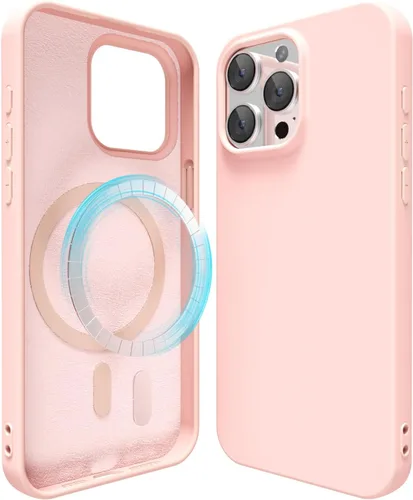 Miniatura 66 de oakxco Funda de silicona para iPhone 12 Pro Max, magnética, compatible con carga inalámbrica Magsafe, cubierta protectora de goma suave y delgada