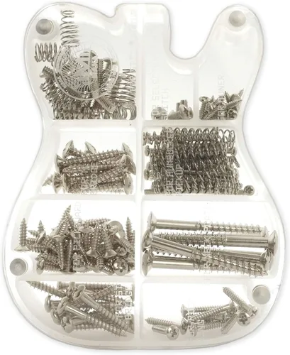 Miniatura 6 de Kit de MAKA para tornillos de guitarra, caja de surtido para puente de guitarra eléctrica, pastilla, golpeador, afinador, interruptor, placa