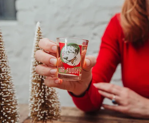 Miniatura 3 de Silver Buffalo A Christmas Story Quotes - Mini vasos de vaso de whisky de 2 onzas, juego de 4