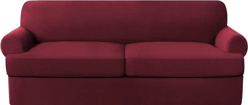 Miniatura 16 de Fundas elásticas para sofá de gama alta con fundas de cojín de asiento en T separadas, fundas de sofá jacquard de elastano, protector de muebles