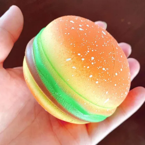 Miniatura 6 de Hamburger Stress Toys - Juguetes para apretar hamburguesas, juguetes elásticos para hamburguesas, juguetes novedosos y divertidos para aliviar